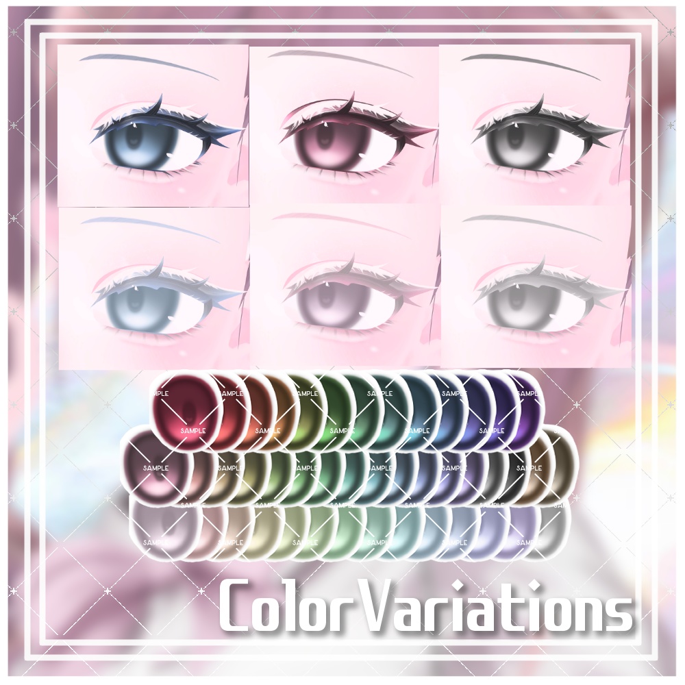 [Shinano/しなの対応]✧MilkyAir MakeUp EyeTexture Blendshape Material✧ #Aspartame_VRC 缩略图 3