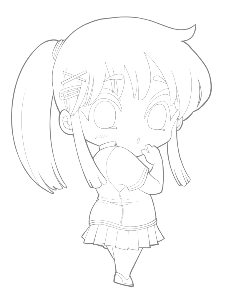 【ちびちび】SDキャラ・塗り絵5点