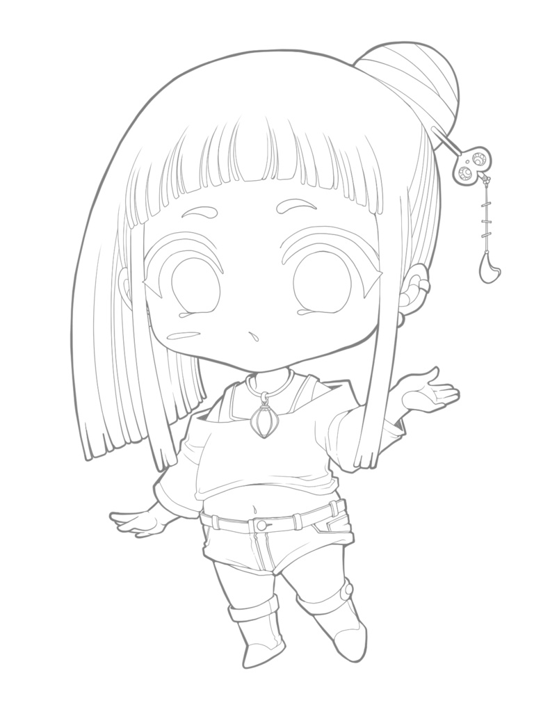 【ちびちび】SDキャラ・塗り絵5点