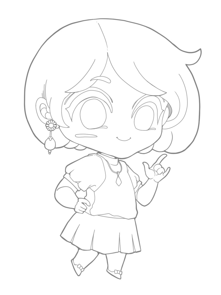 【ちびちび】SDキャラ・塗り絵5点