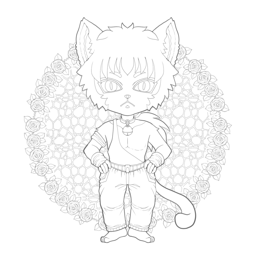 塗り絵ミニキャラ男の子編