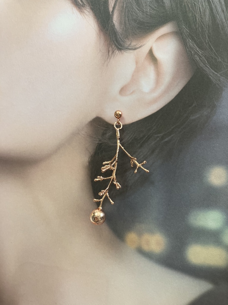 ナンテンのピアス