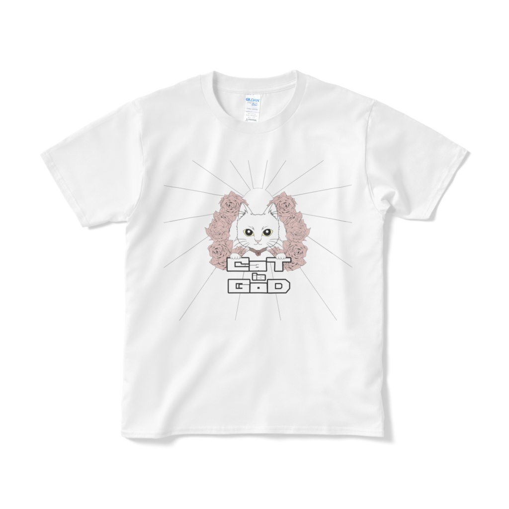 『猫は神』-Cat is God- Tシャツ