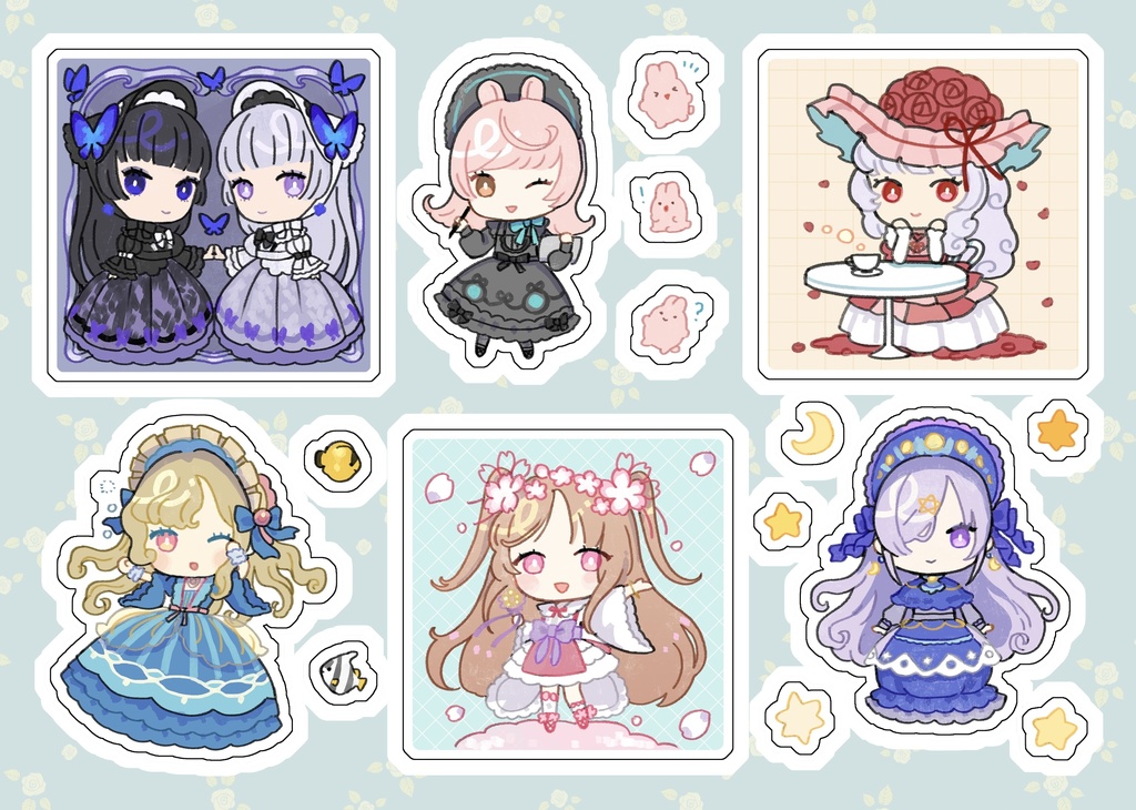 ミニキャラクリアシール