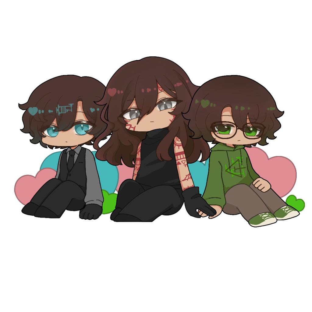 三兄弟のキーホルダー