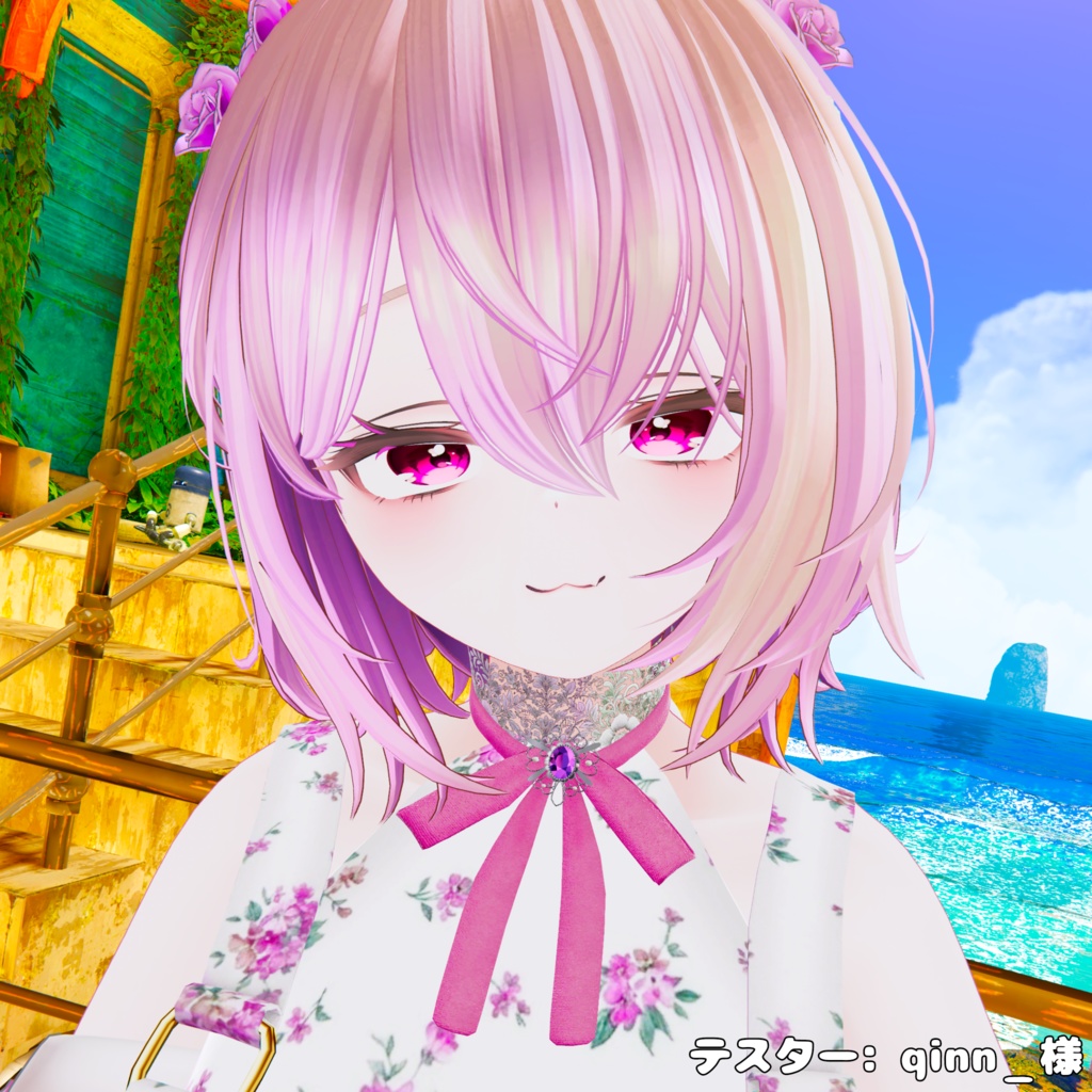 ミルフィちゃんの頬と唇の色を薄くするテクスチャ