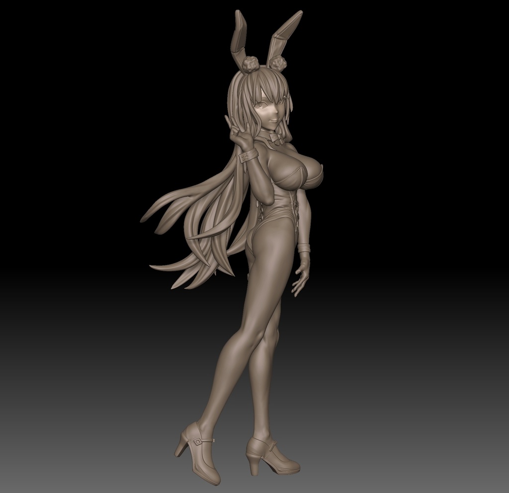アズールレーン ノースカロライナ バニーガール STL/ZTL for 3D printing