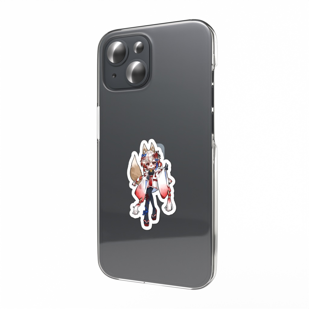 【おでかけ衣装】スマホステッカー・シンプル版-宵月ろあ-