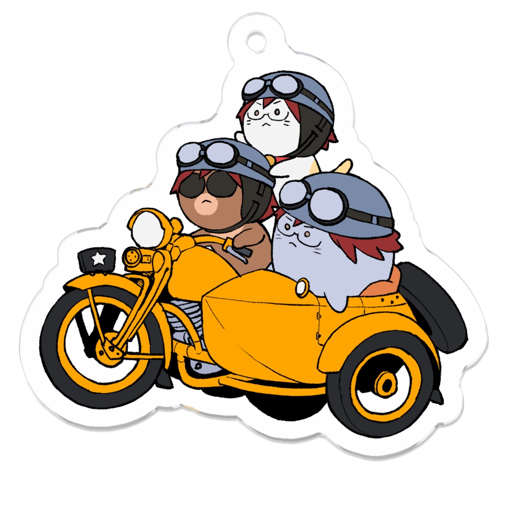 三匹キーホルダー