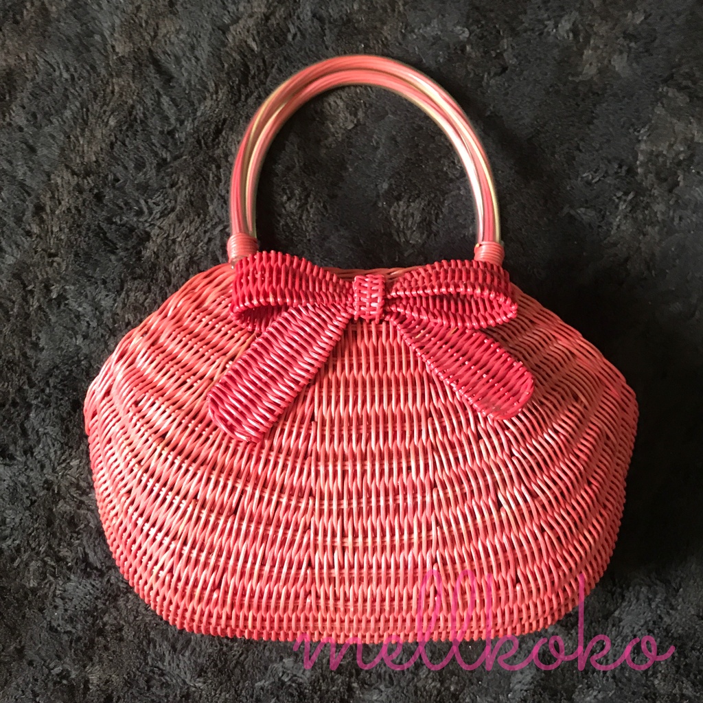 籐編みかごバッグ［展示用］