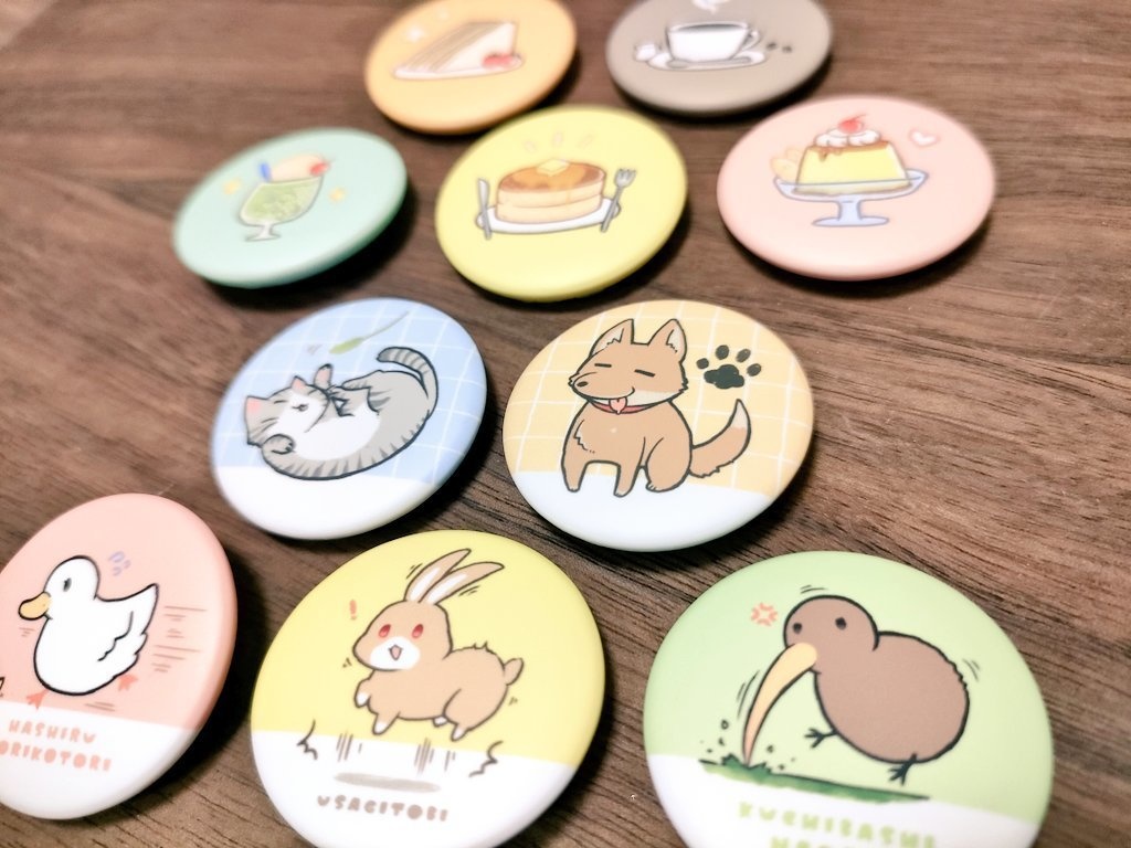 さらさらマット缶バッジ