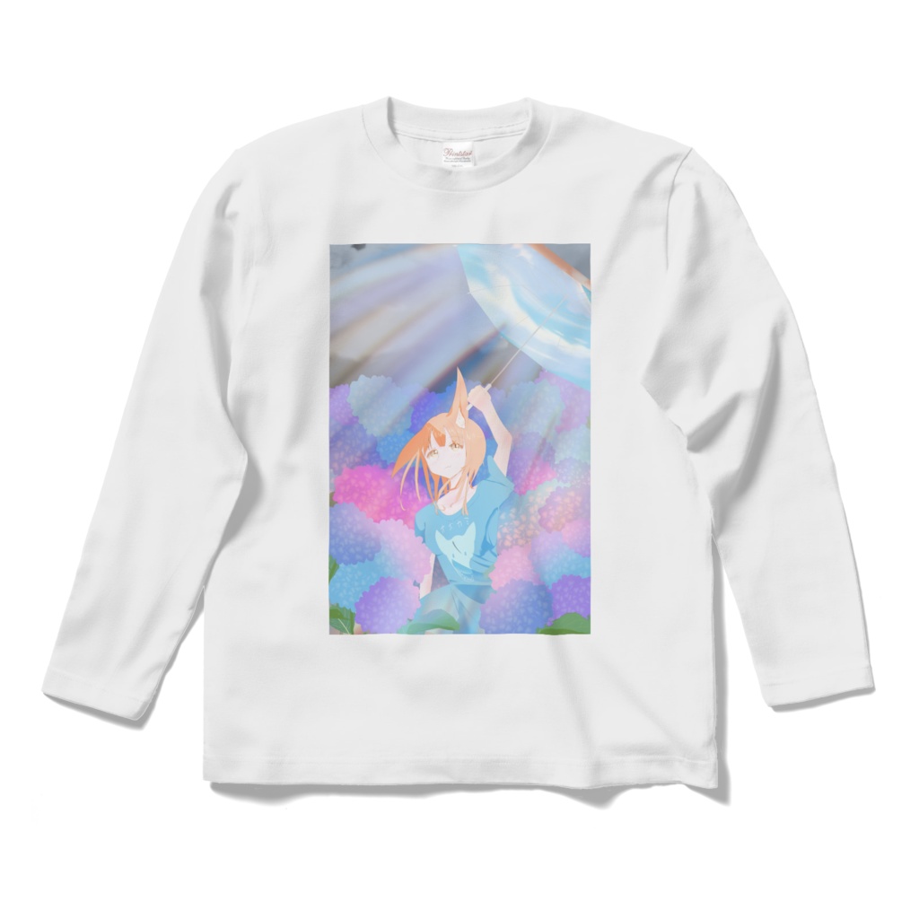 梅雨人狼ロングスリーブTシャツ（白）