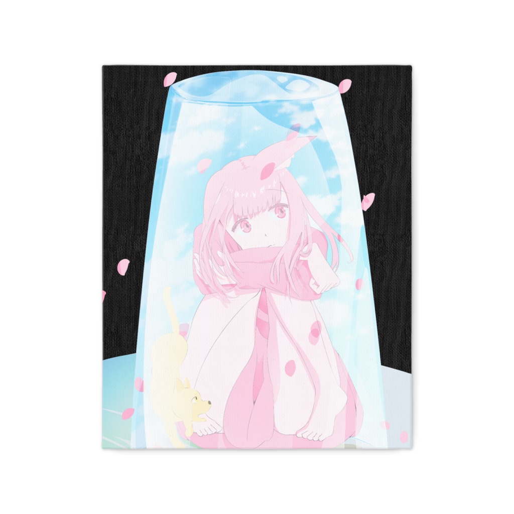 桜人狼ちゃん キャンバス（F3）
