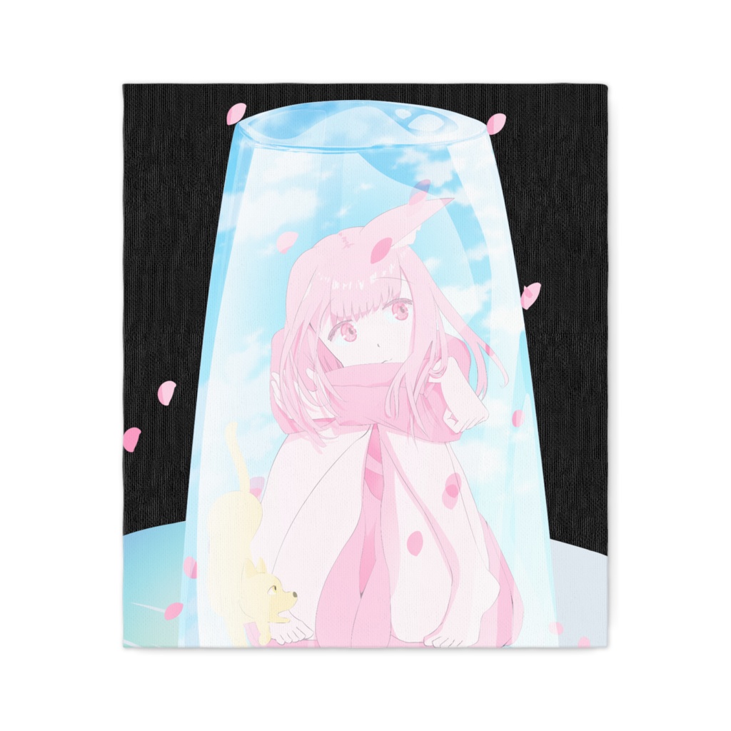 桜人狼ちゃん キャンバス(F10)