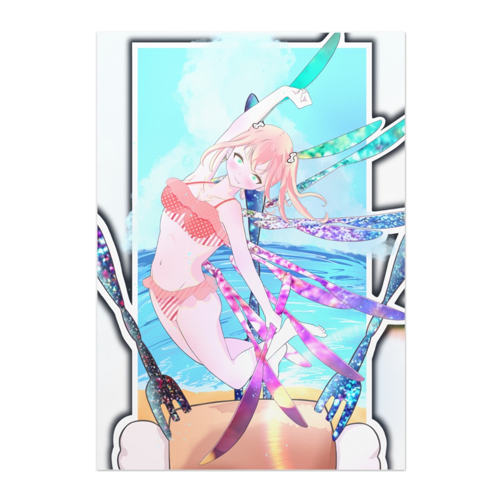 エサちゃんSummerポスター(光沢紙)