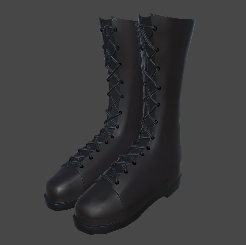 Black Long Boots / ブラックロングブーツ Model by BepsiTrain