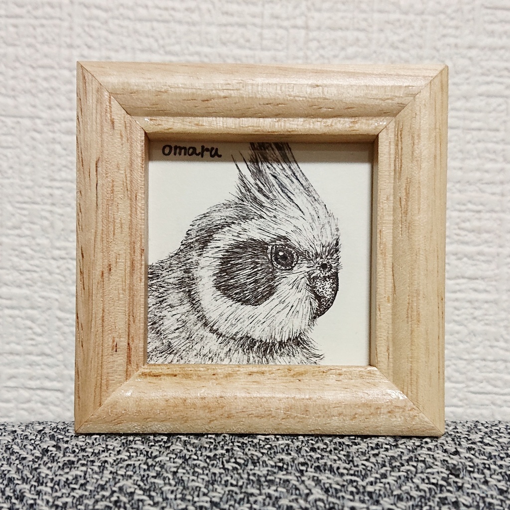 ミニ原画『オカメインコ』
