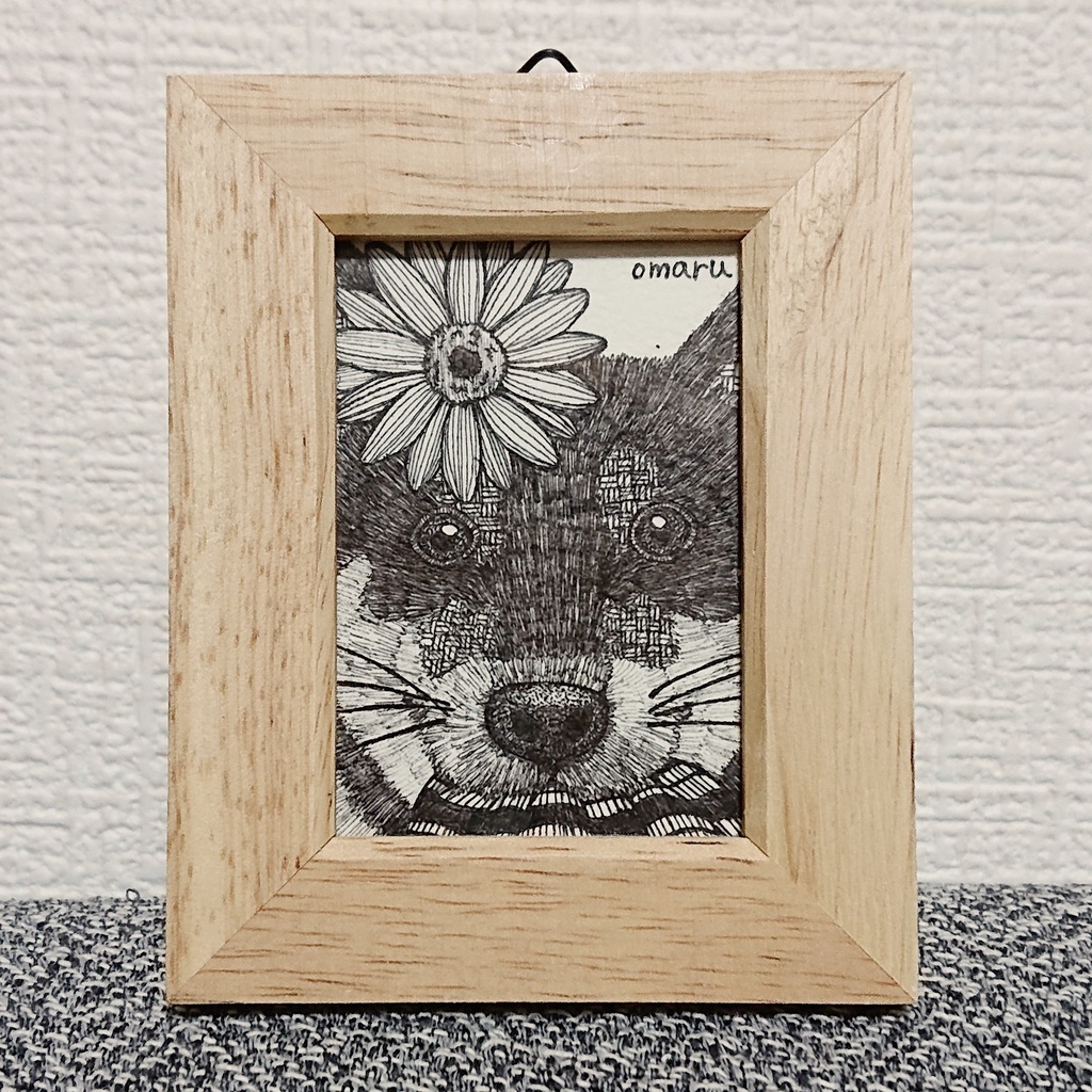 ミニ原画『やんちゃな柴犬』