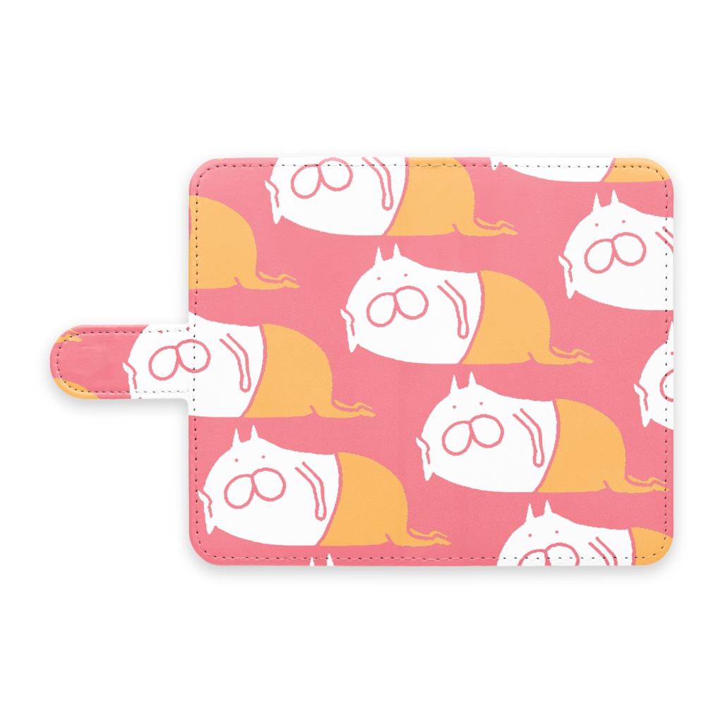 ねこタイツの日常 サーモン 手帳型 Android ケース