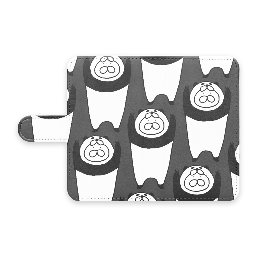 ねこタイツ パンダ 手帳型 Android ケース