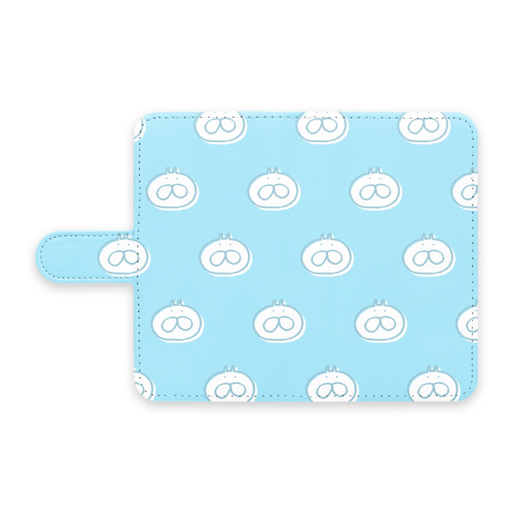 ねこタイツ ブルードット 手帳型 Android ケース