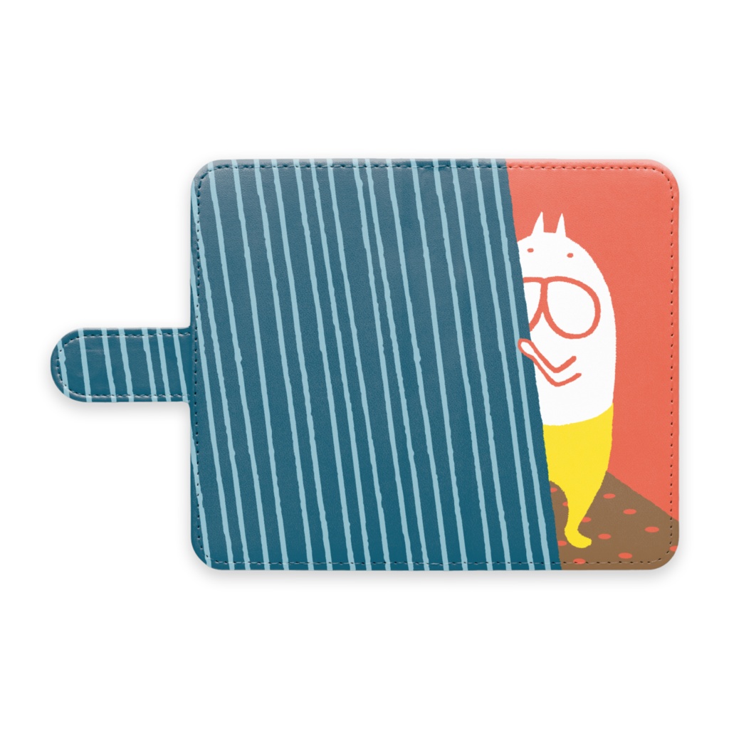 ねこタイツがみている 手帳型 Android ケース