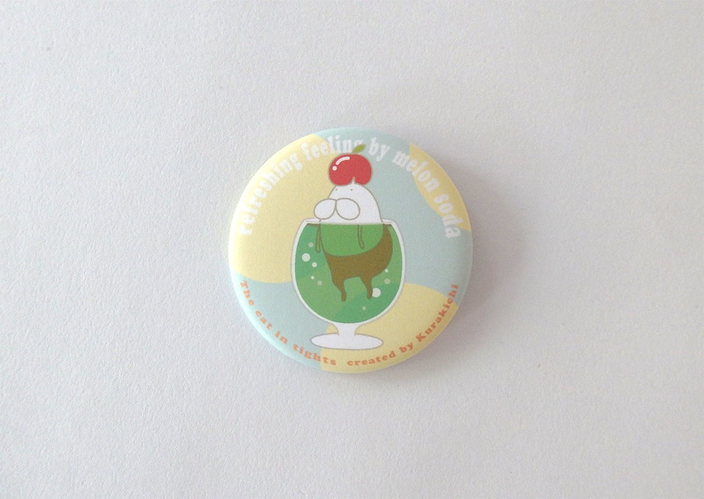 ねこタイツ 缶バッジ マット