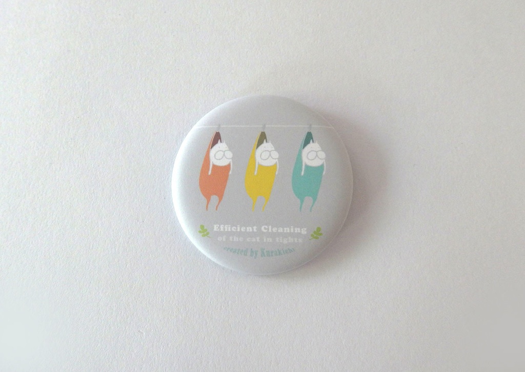 ねこタイツ 缶バッジ マット
