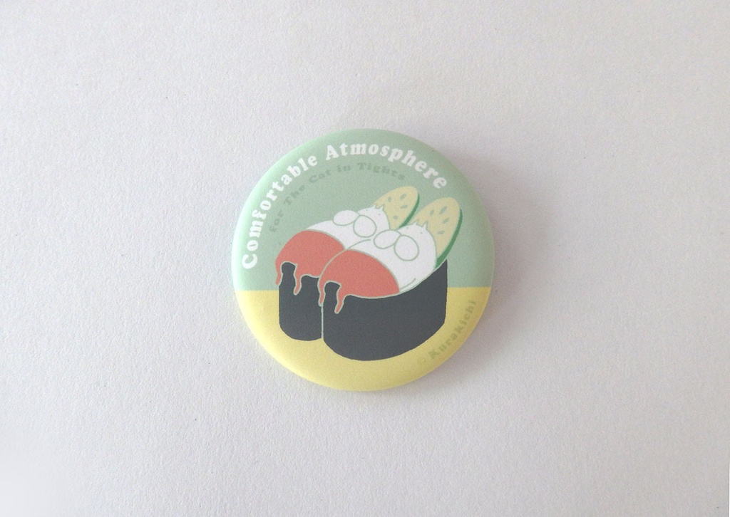 ねこタイツ 缶バッジ マット