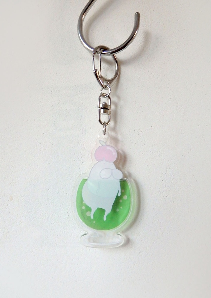 ねこタイツ メロンソーダ アクリルキーホルダー
