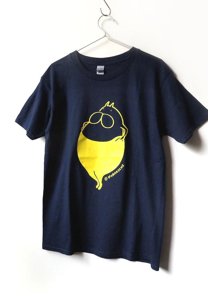 ねこタイツ タイツをはく ネイビー Tシャツ