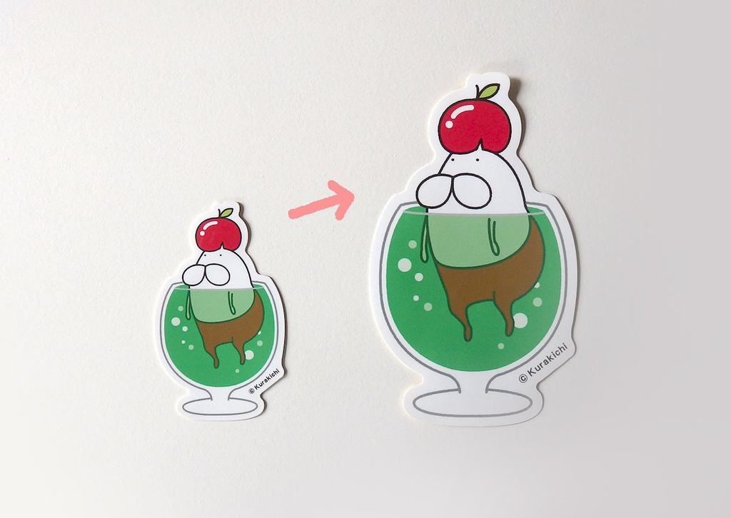 ねこタイツ メロンソーダ BIGステッカー