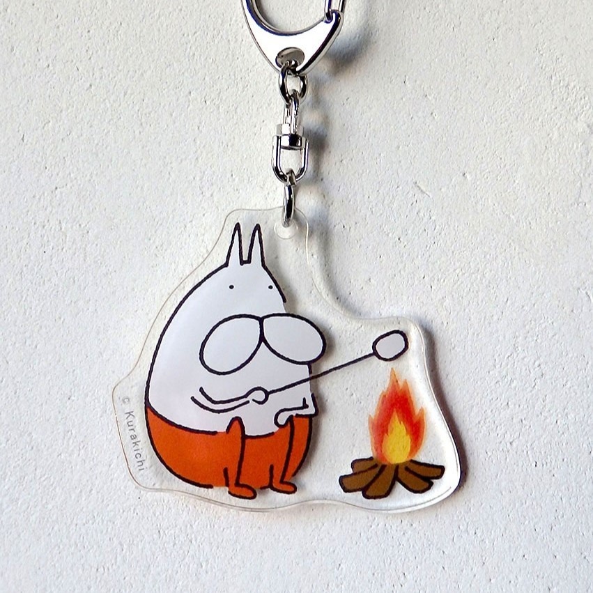 ねこタイツとマシュマロ アクリルキーホルダー