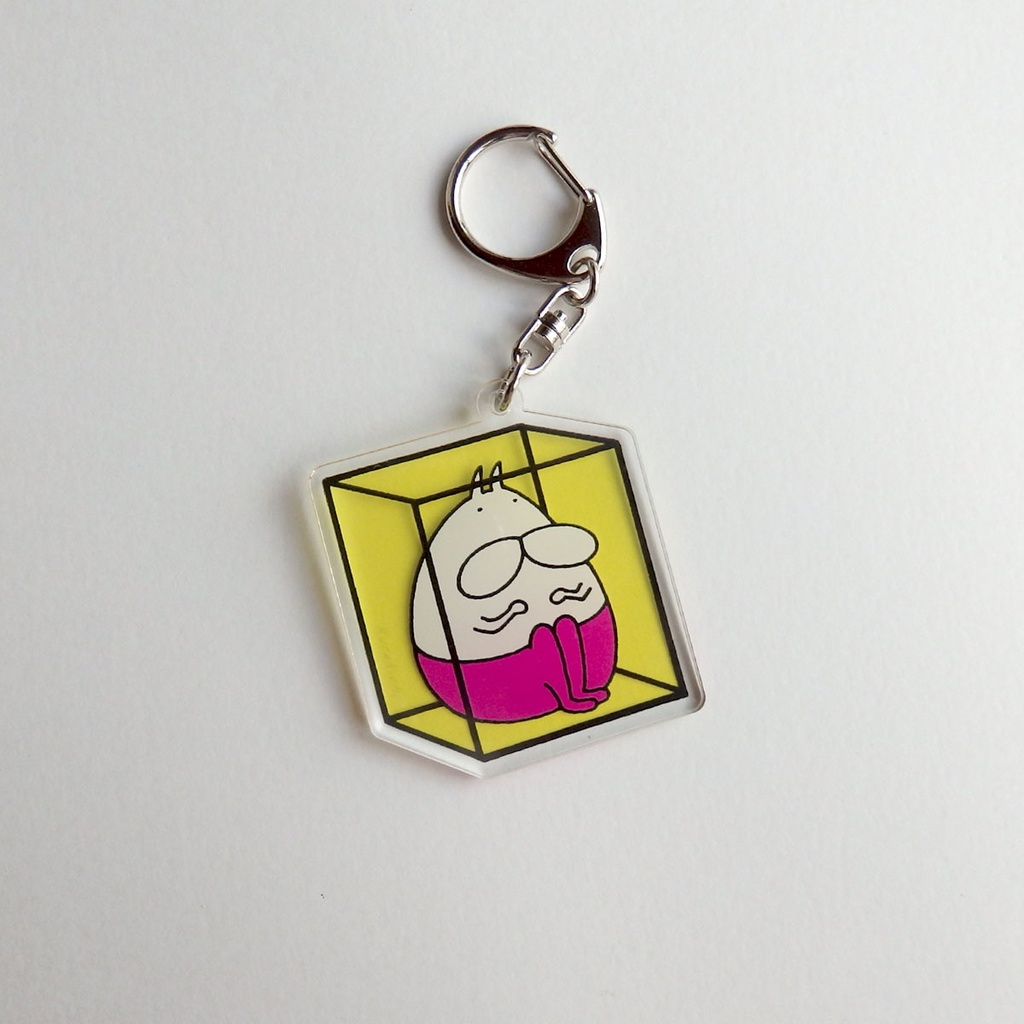 ねこタイツ イエローボックス アクリルキーホルダー