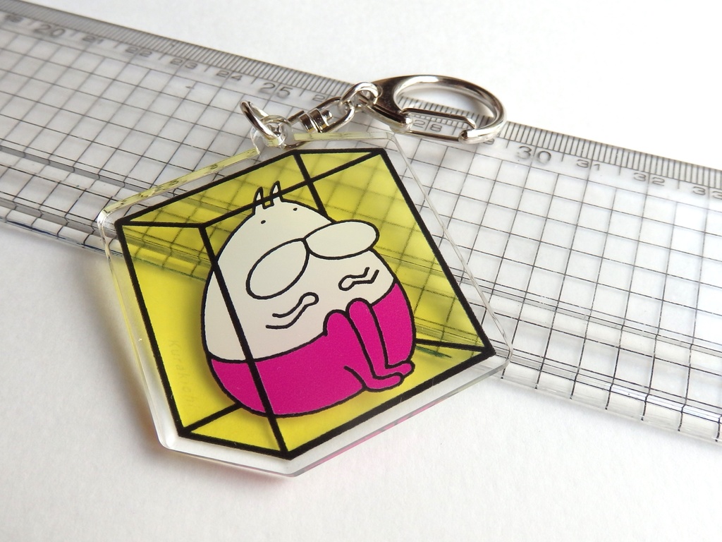 ねこタイツ イエローボックス アクリルキーホルダー