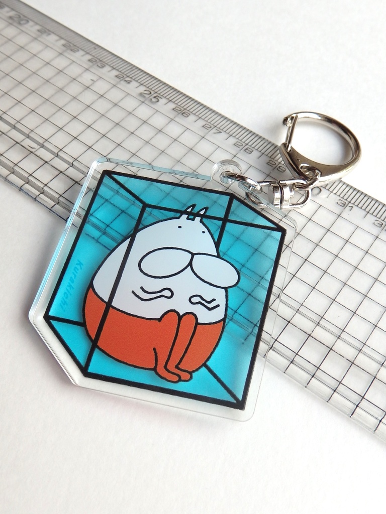 ねこタイツ ブルーボックス アクリルキーホルダー