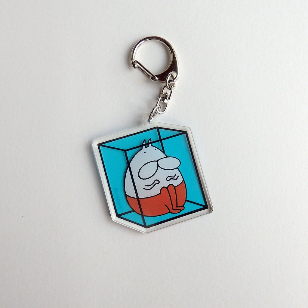 ねこタイツ ブルーボックス アクリルキーホルダー