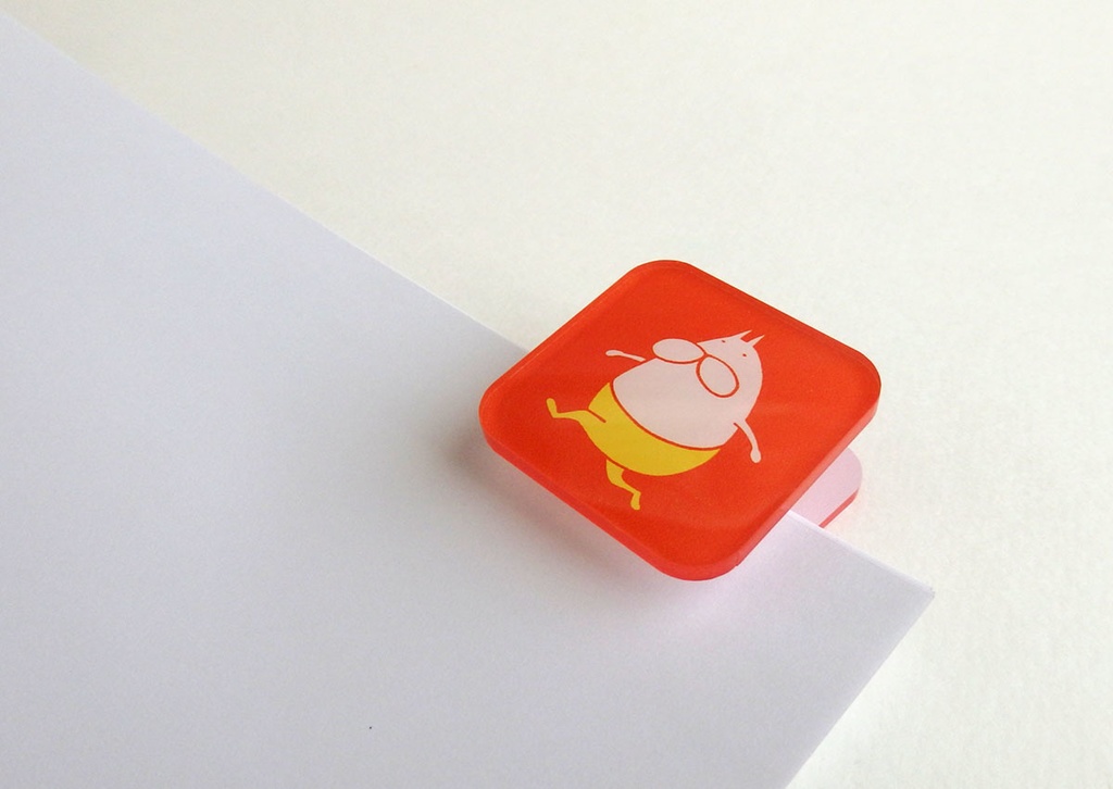 ねこタイツ アクリルクリップ スクエア