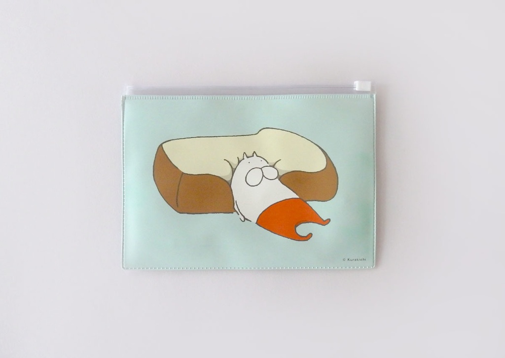 ねこタイツとパン フラットポーチ