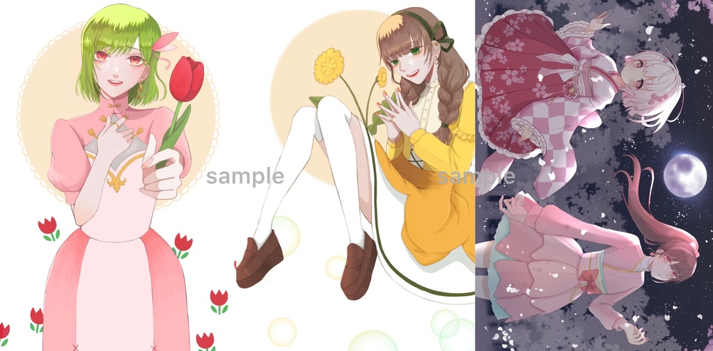 【委託販売】春の花キャラポストカード by 宮野レイト