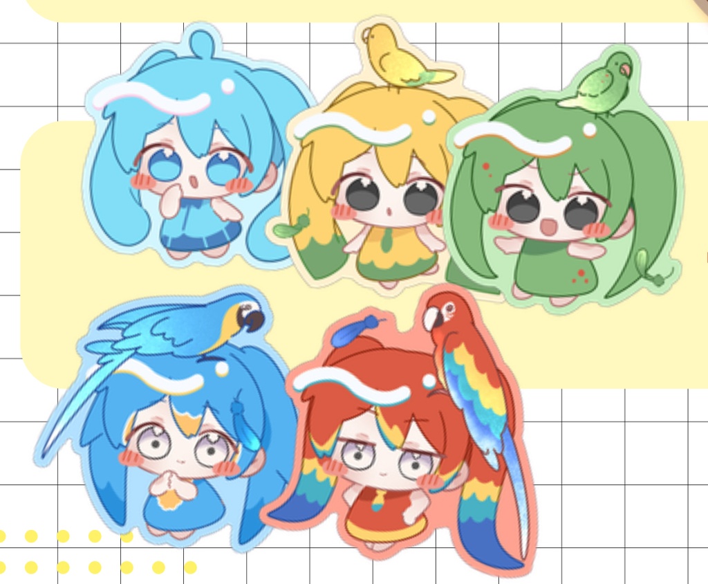 【初音ミク×ブラジル】ダイカットシールセット
