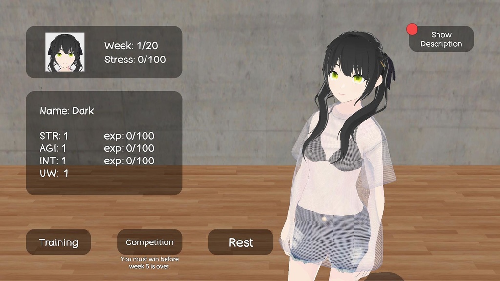 Girls' breath holding competition