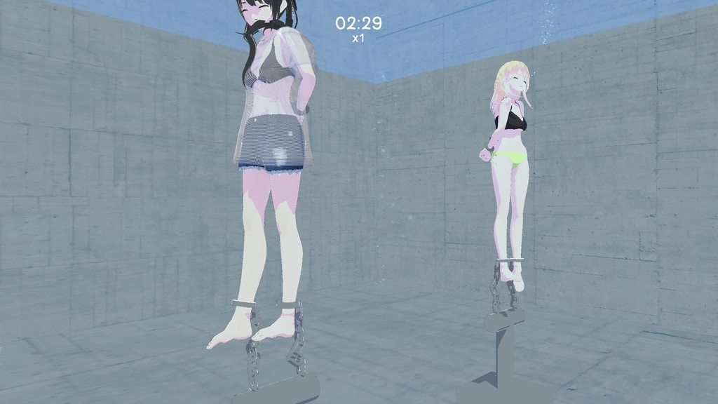 Girls' breath holding competition