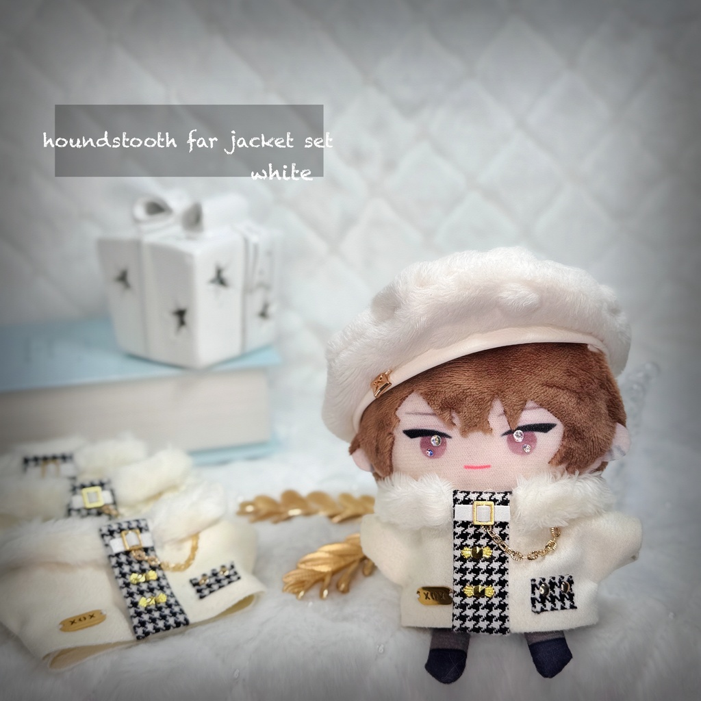 houndstooth far jacket set