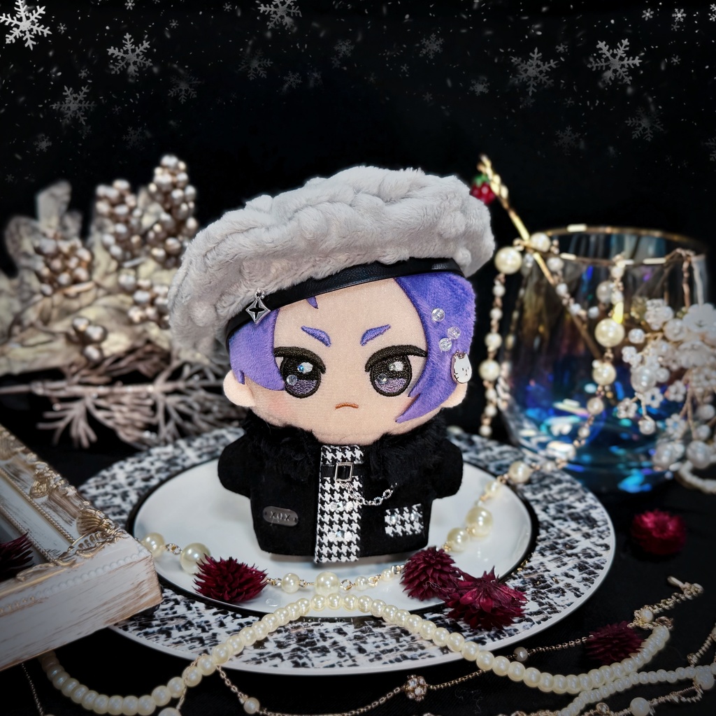 houndstooth far jacket set ちび