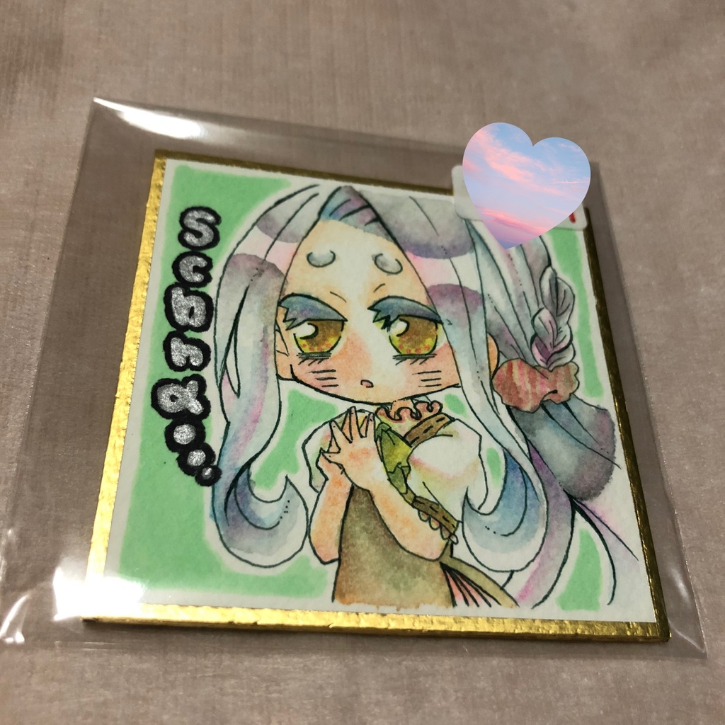 創作原画豆色紙 : くるみ制作2