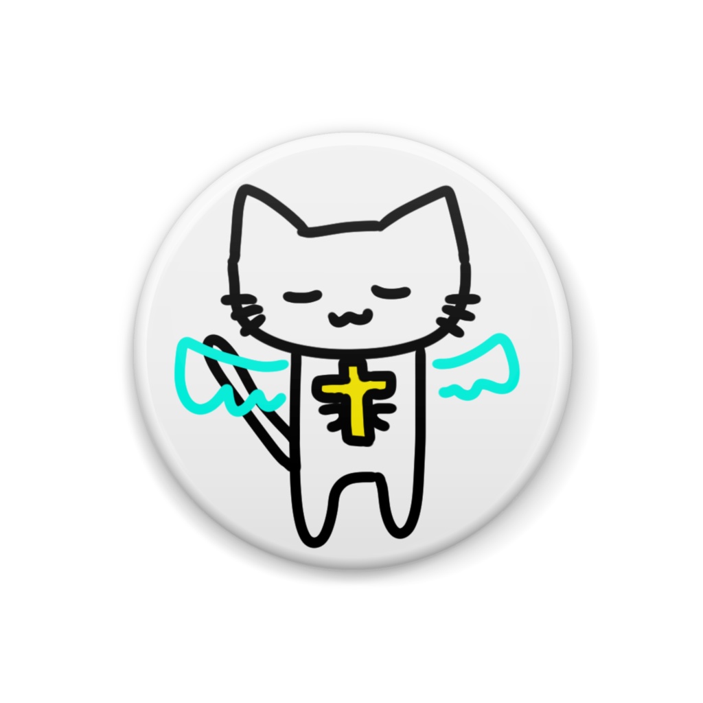 ねこ -祈り- 缶バッジ