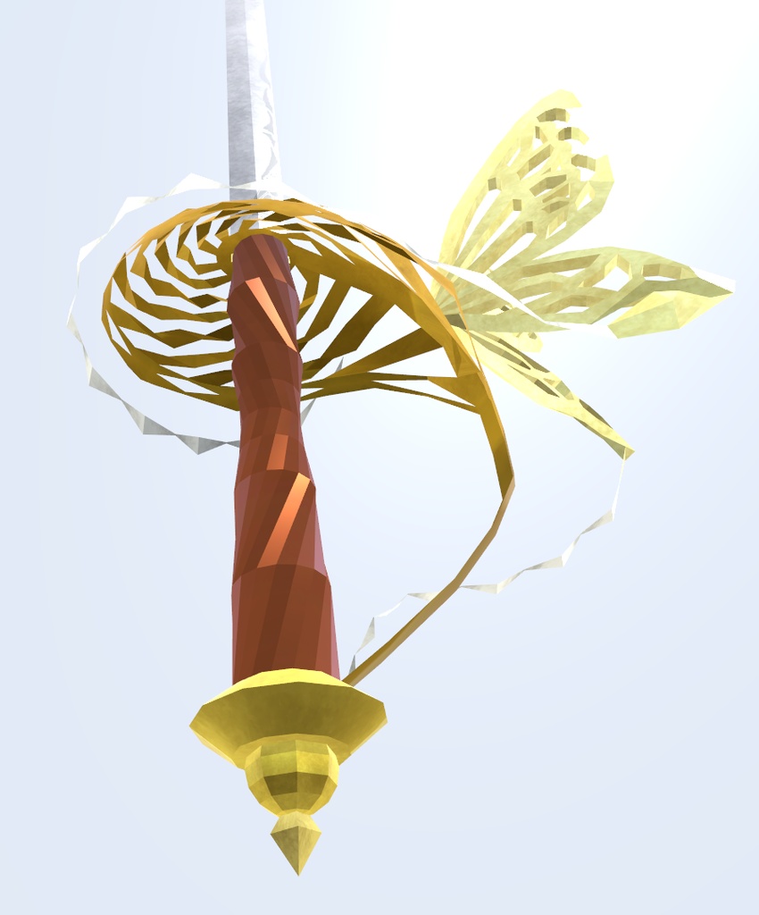 蝶々と鈴蘭のレイピア(VRChat向け)