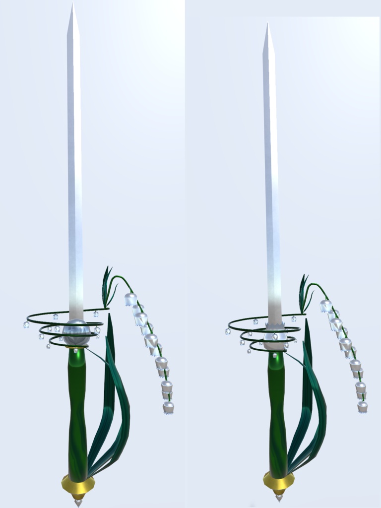 蝶々と鈴蘭のレイピア(VRChat向け)