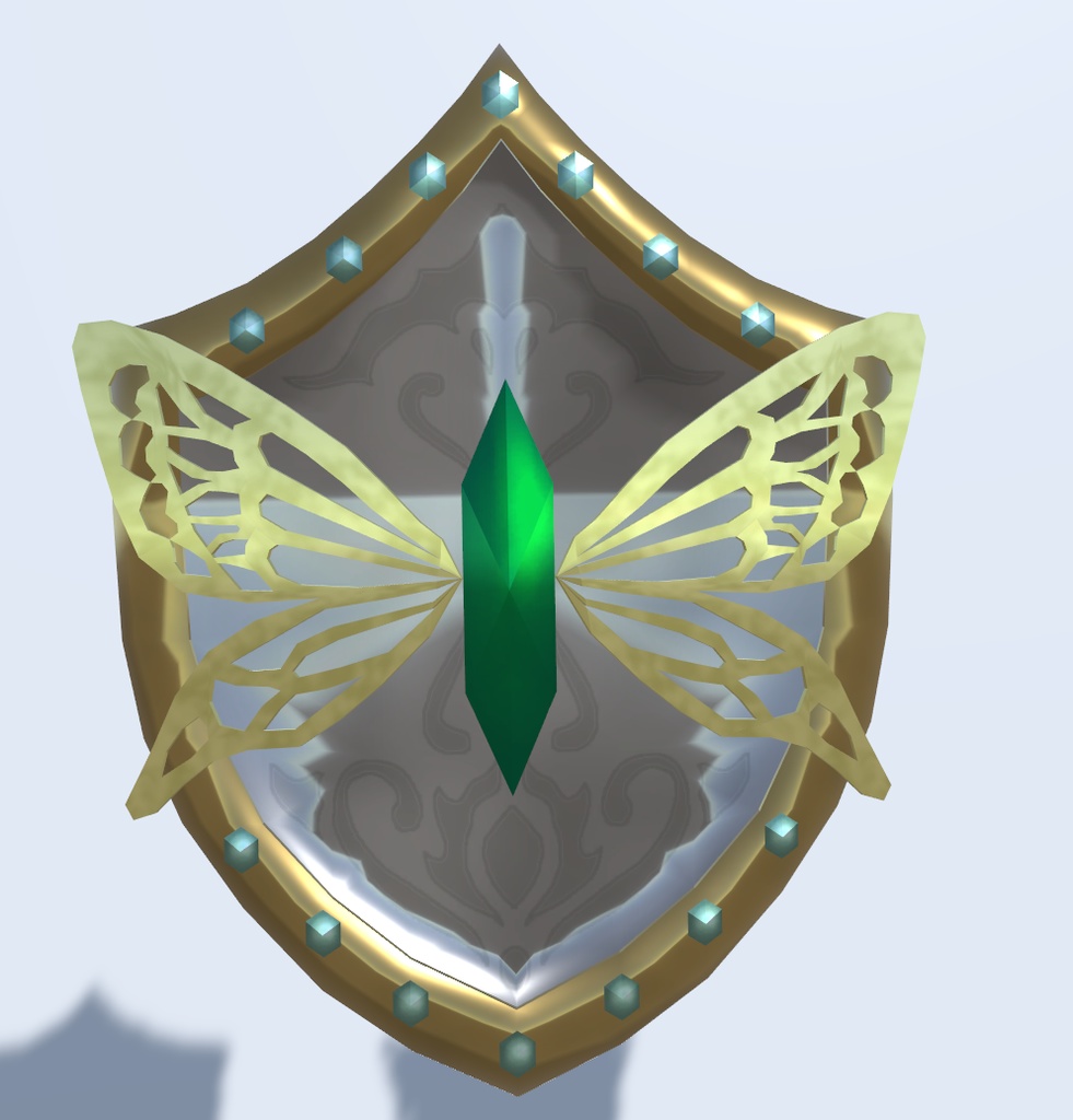 蝶々と鈴蘭の盾(VRChat向け)